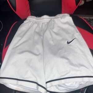 White Nike shorts